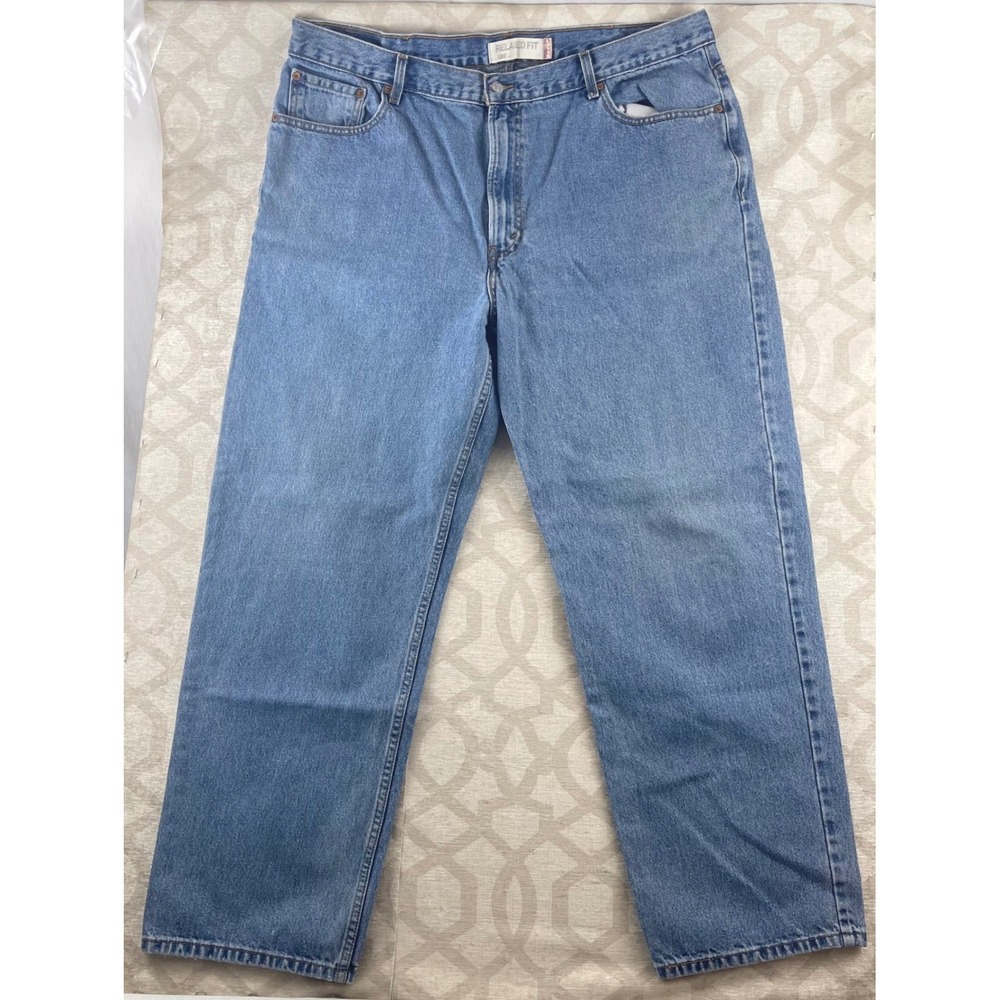 Levis 550 Relaxed Fit Jeans Mens 44x32‎ Blue Medium Wash Denim Tapered Leg